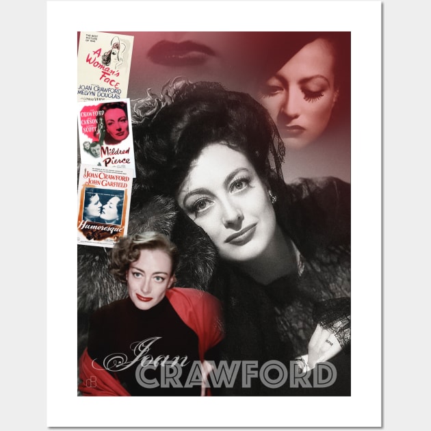 Joan Crawford Collage Portrait Wall Art by Dez53